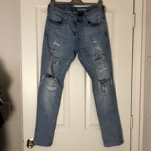 Stone Washed Distressed Denim